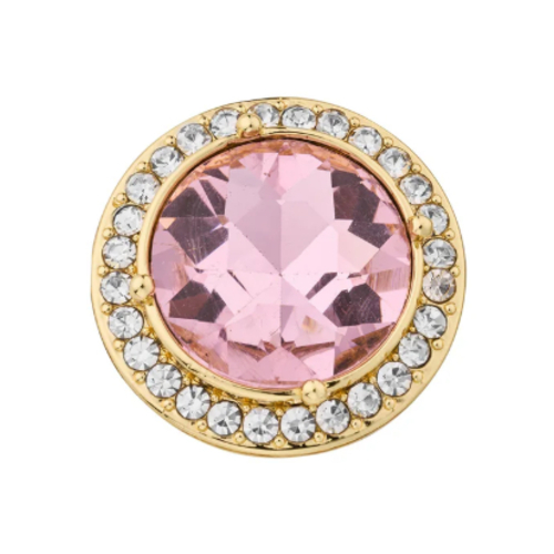 Piedra de vidrio rosa oro|SHOEME CHARMS