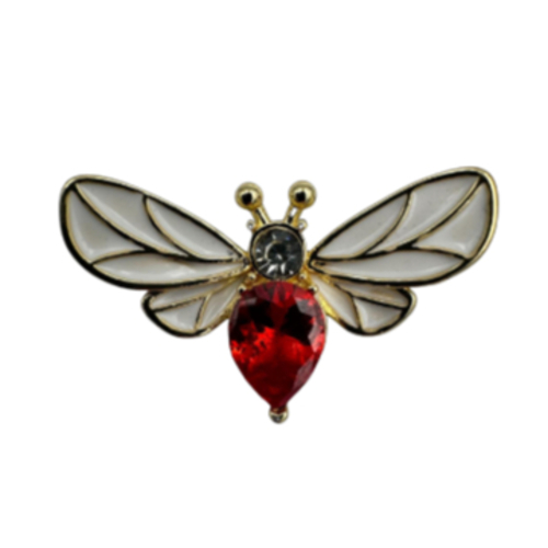 Abeja cristal rojo|SHOEME CHARMS