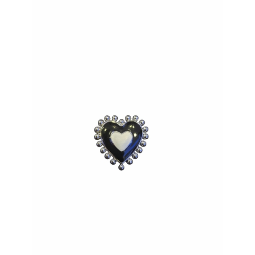 Corazón negro plata|SHOEME CHARMS